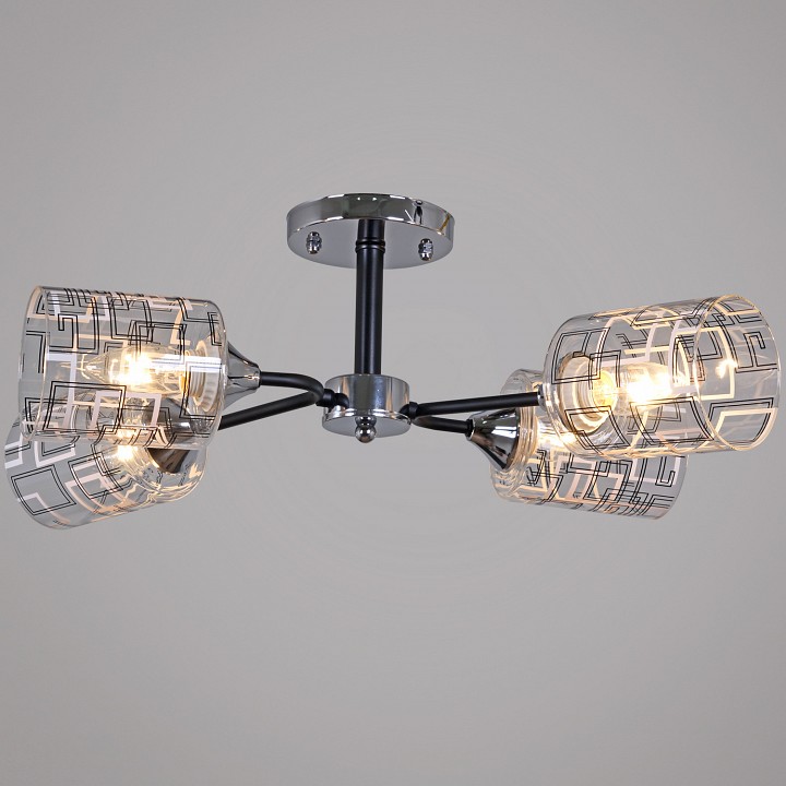 Люстра на штанге  26260-0.3-04 CR+BK