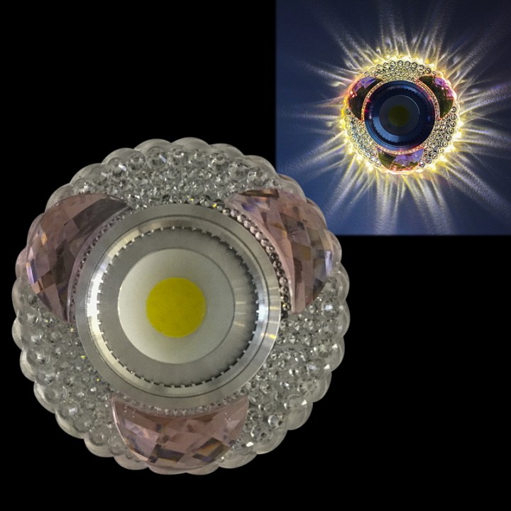 Встраиваемый светильник  42240-9.0-001PL MR16+LED3W CL/PK