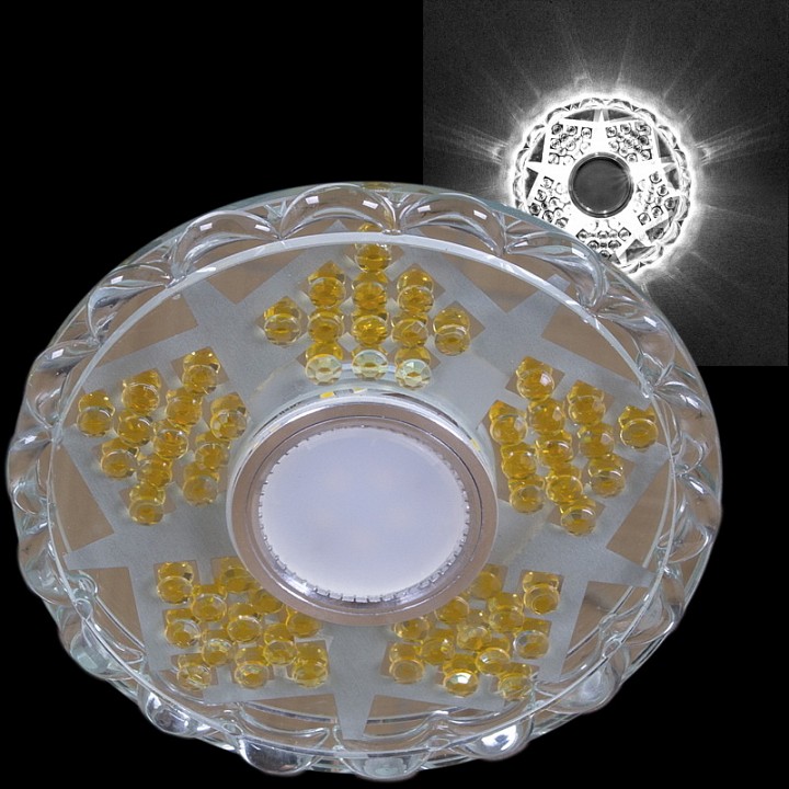 Встраиваемый светильник 62060-9.0-001PL MR16+LED5W CL+GD