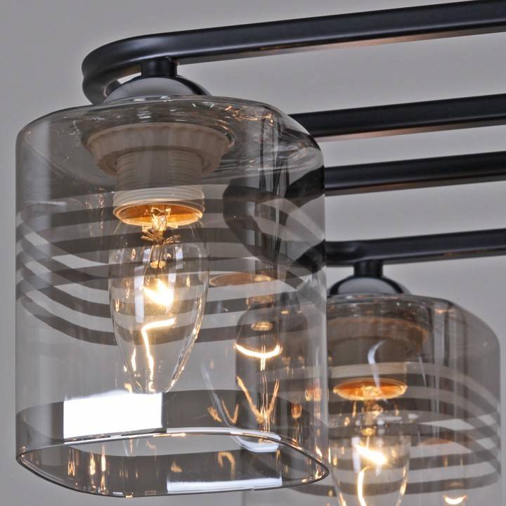 Потолочная люстра Reluce 70209 6 ламп 70209-0.3-06 BK+CR