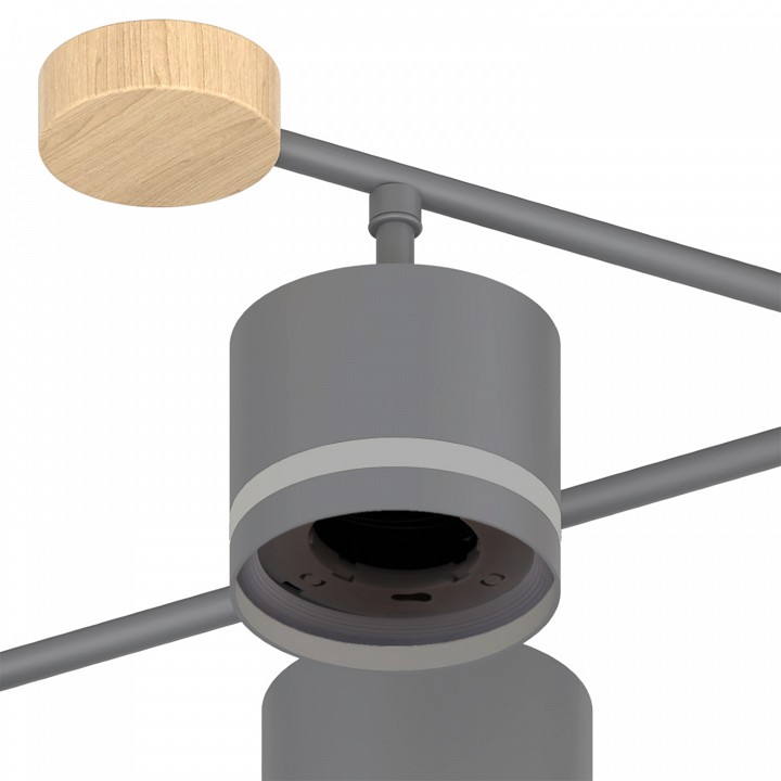 Люстра на штанге 78730-0.3-06 GX53 GREY+WOOD