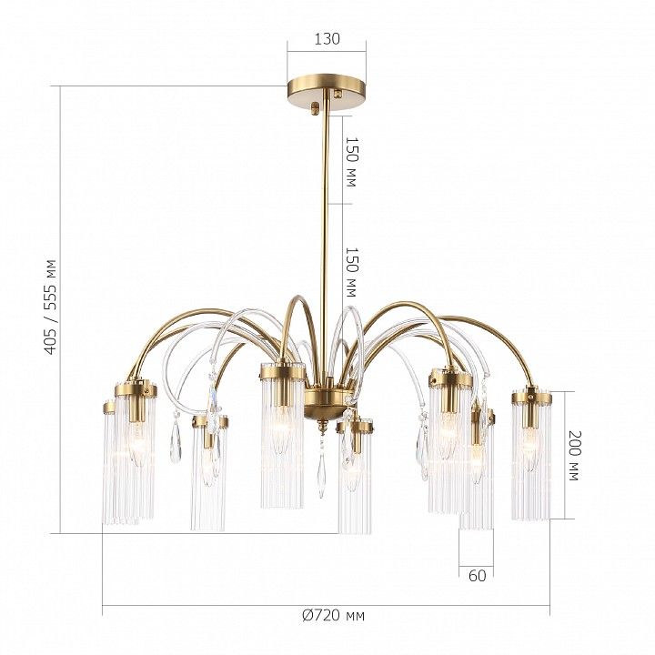 Люстра на штанге ST-Luce Luminera SL1401.303.08