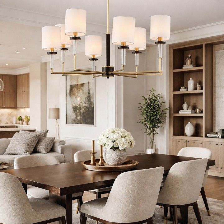 Люстра на штанге ST-Luce BLACK+BRASS SL1404.303.08
