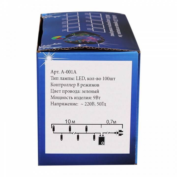 Гирлянда Нить Sneha  A-001A LED WT