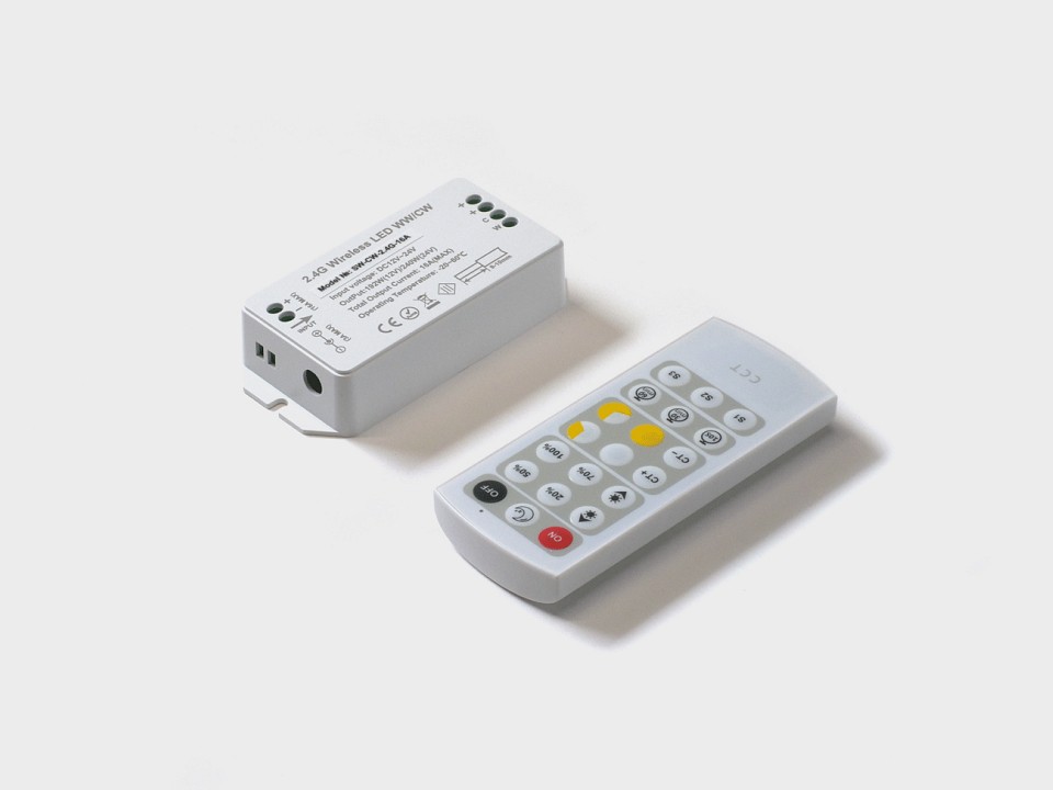 Контроллер-регулятор цвета RGBW с пультом ДУ SWG 2,4G SW-CW-2.4G-16A