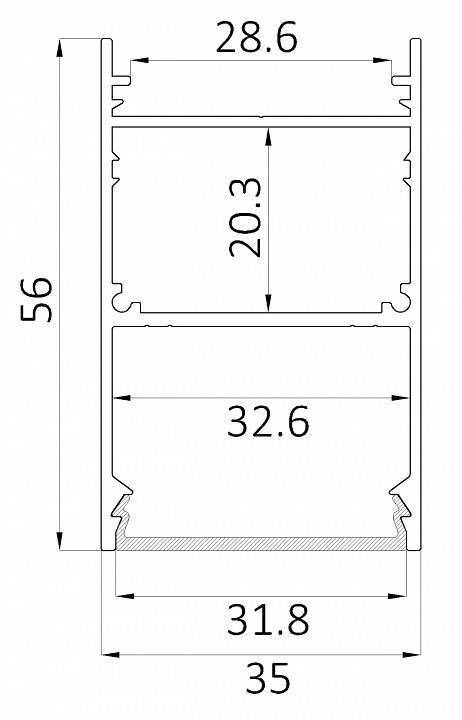Светильник накладной Elektrostandard LINE 3556 6063 12W 3300K белый 0412642