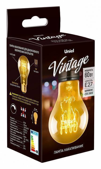 Лампа накаливания Uniel IL-V E27 60Вт K UL-00000476