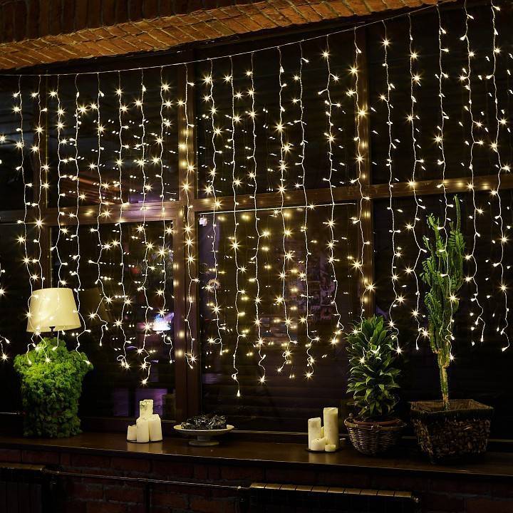 Занавес световой Uniel 2x1.5 м 160 LED синий свет IP44 UL-00008561