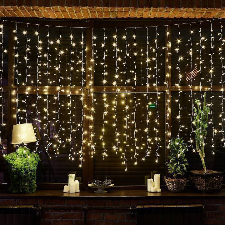 Занавес световой Uniel 2x1.5 м 160 LED синий свет IP44 UL-00008561