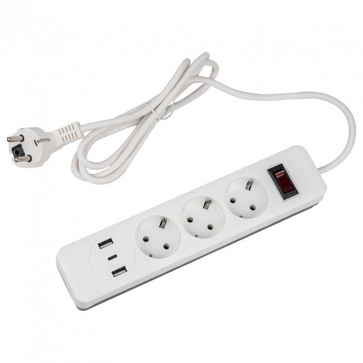 Сетевой фильтр Uniel S-GSR3-1,5 U2C1 WHITE/GREY UL-00012107