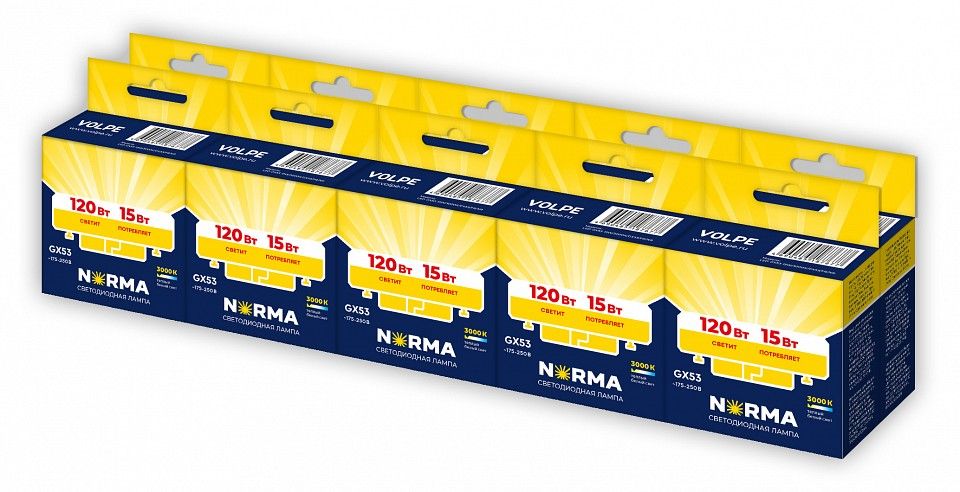 Лампа светодиодная Volpe NORMA GX53 15Вт 3000K UL-00014159