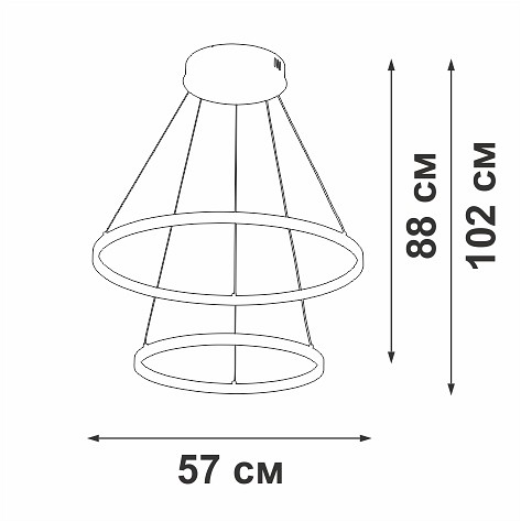 Подвесной светильник Vitaluce V2691DT V2691DT-0/2S