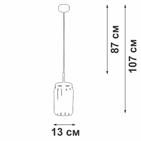 Подвесной светильник Vitaluce V5151-9/1S