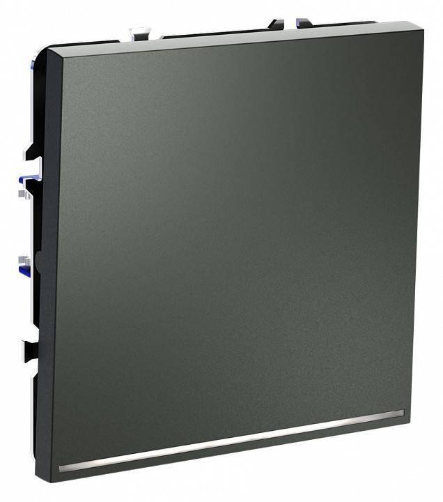 Выключатель проходной одноклавишный с подсветкой без рамки Voltum S70 VLS010406