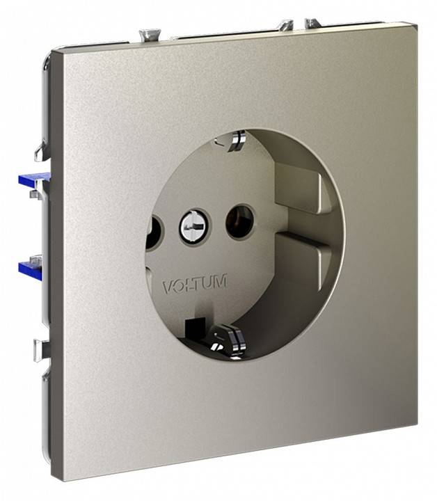 Розетка с заземлением, без рамки Voltum S70 VLS040104