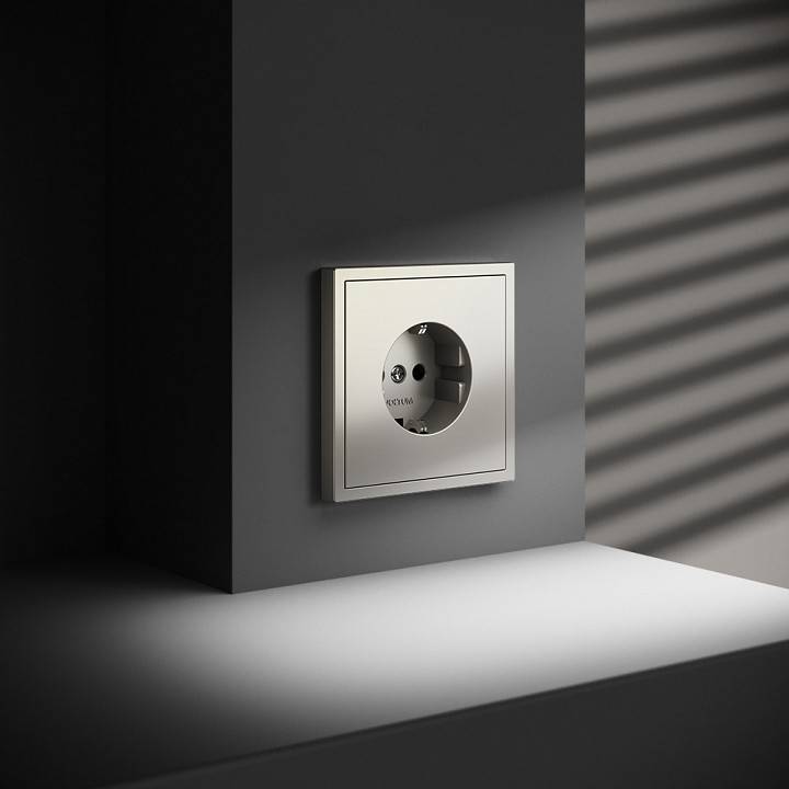 Розетка с заземлением, без рамки Voltum S70 VLS040104