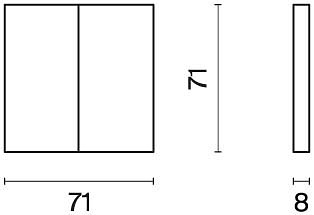 Клавиши для выключателя двухклавишного Voltum S70 METAL VLSM000310