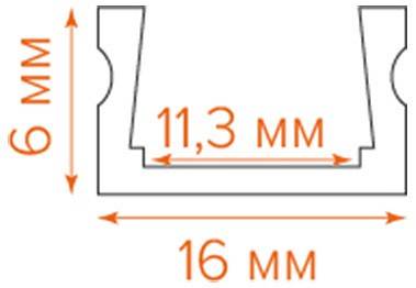 Короб накладной Wolta  WAP-S-16/6/2000-B