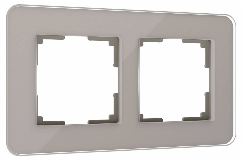 Рамка на 2 поста Werkel Elite (дымчатый, стекло) W0022417