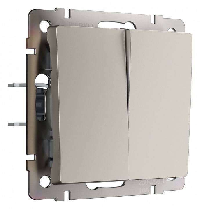 Выключатель проходной двухклавишный без рамки Werkel дымчатый W1222004