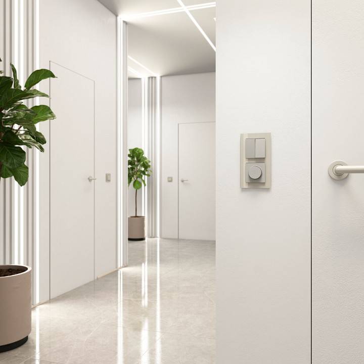 Выключатель проходной двухклавишный без рамки Werkel дымчатый W1222004