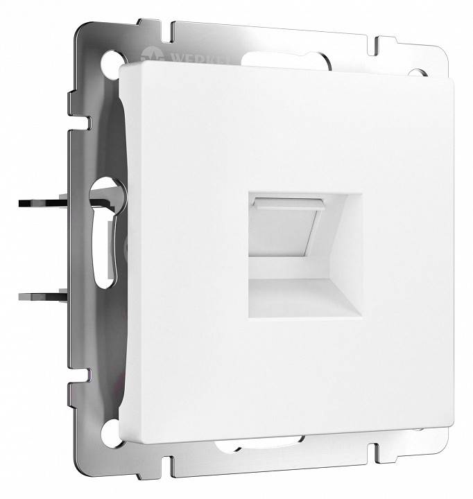 Розетка Ethernet RJ-45 и со шторками, без рамки Werkel белый матовый W5120001