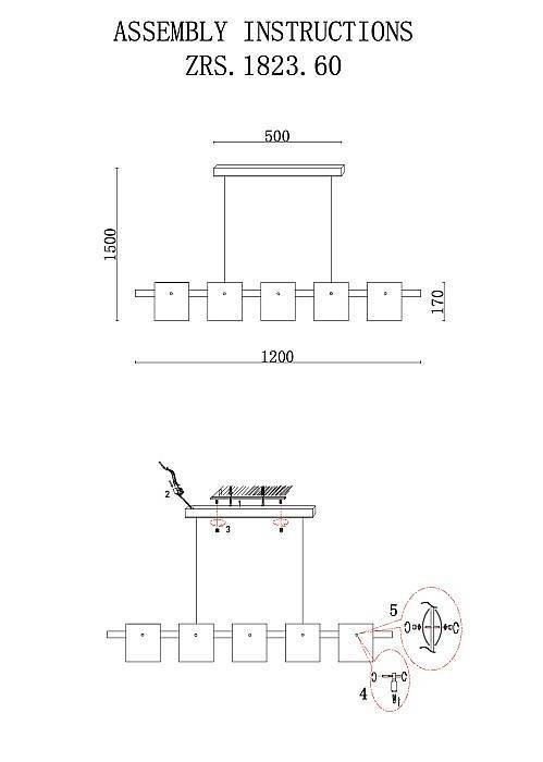 Подвесной светильник Zortes Rony ZRS.1209.01