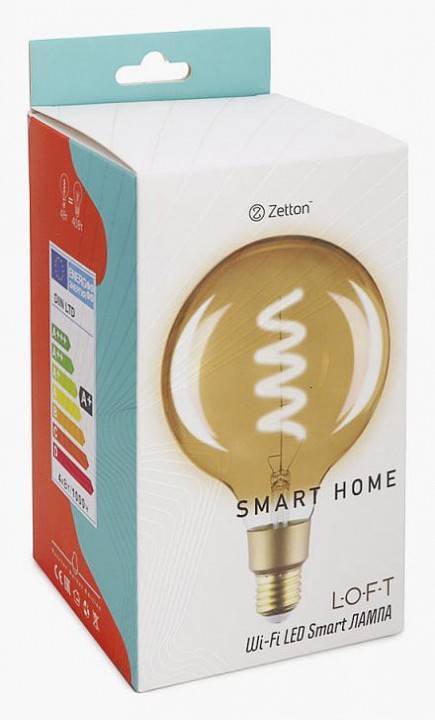 Умная светодиодная лампа Zetton Smart Wi-Fi Bulb E27 4 Вт 2700 K ZTSHLBLWWE272RU