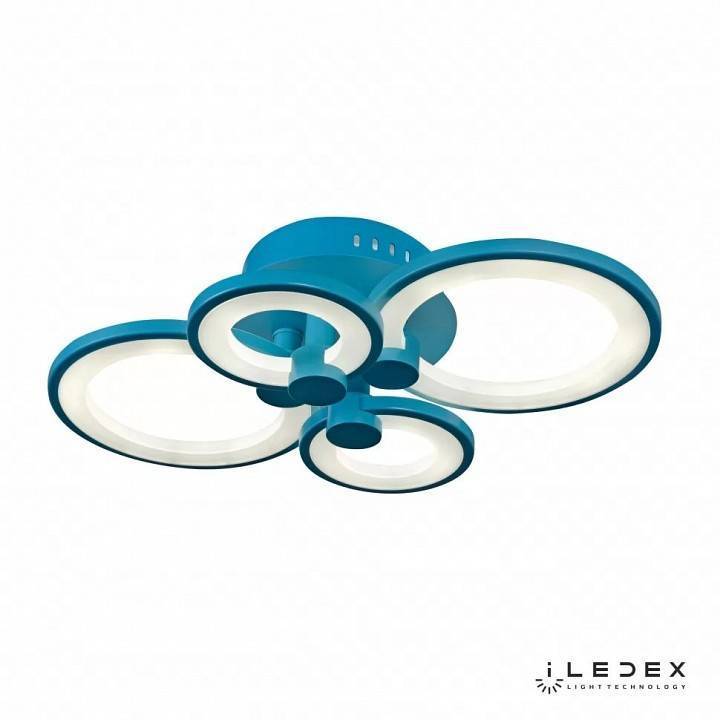 Потолочная люстра iLedex Ring синяя A001/4 BLUE
