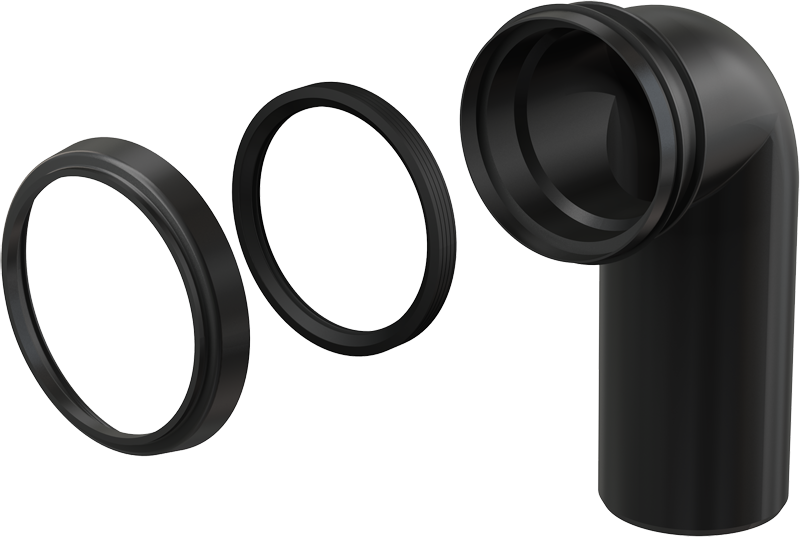 Колено стока Alca Plast M908 90/90 мм M908