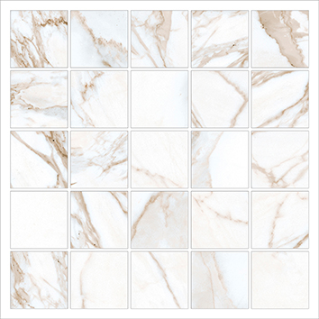 Мозаика Kerranova Marble Trend K-1001/MR/m14 Calacatta 30.7x30.7 см K-1001/MR/m14/307x307x10