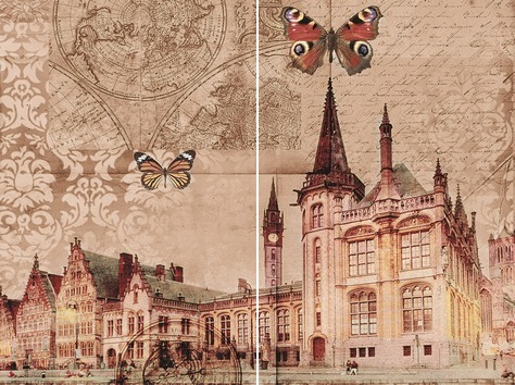 Панно Дельта Керамика Voyage P2-2D179 40х30 см (из 2 плит) P2-2D179