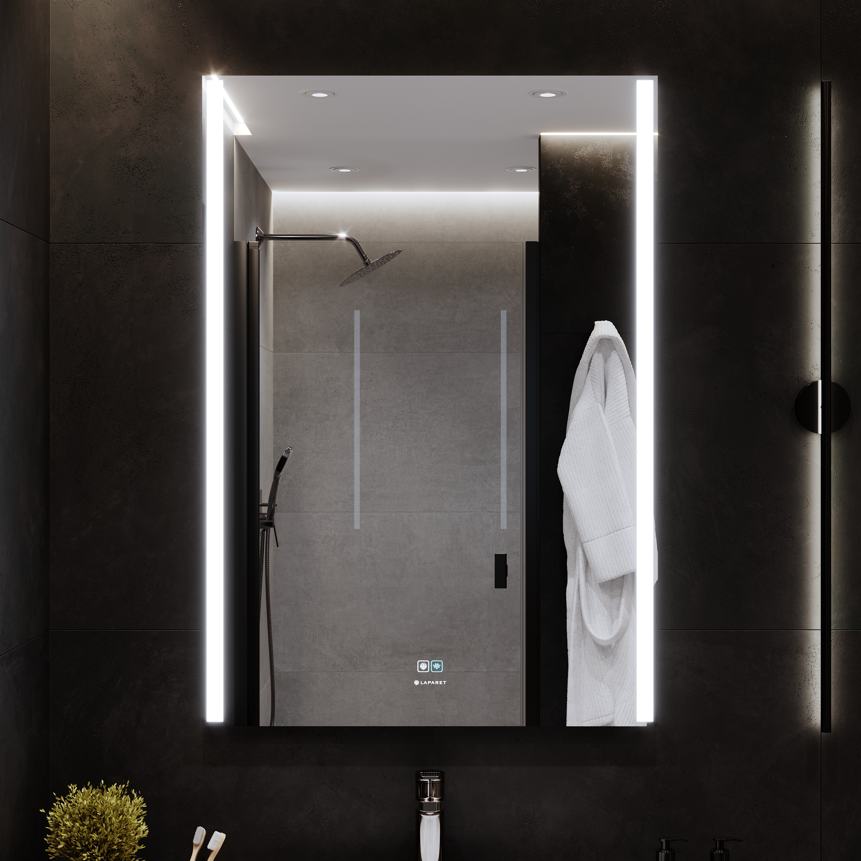 Зеркало Laparet Electra 70x100 см с подсветкой и антизапотеванием electra. 70/100