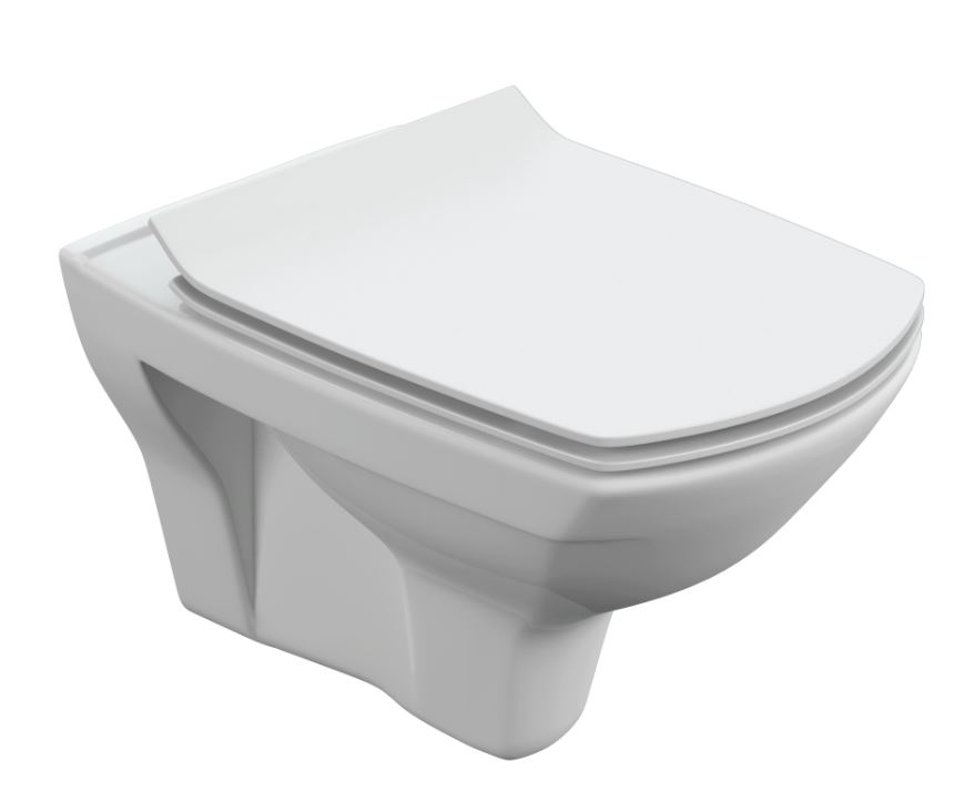 Подвесной унитаз Cersanit Carina XL Clean On с сиденьем slim S-MZ-CARINA-XL-COn-S-DL-w