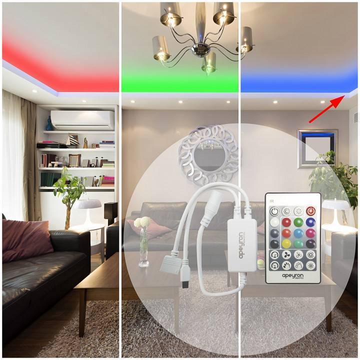 Контроллер-регулятор цвета RGBW с пультом ДУ Apeyron Electrics  04-29