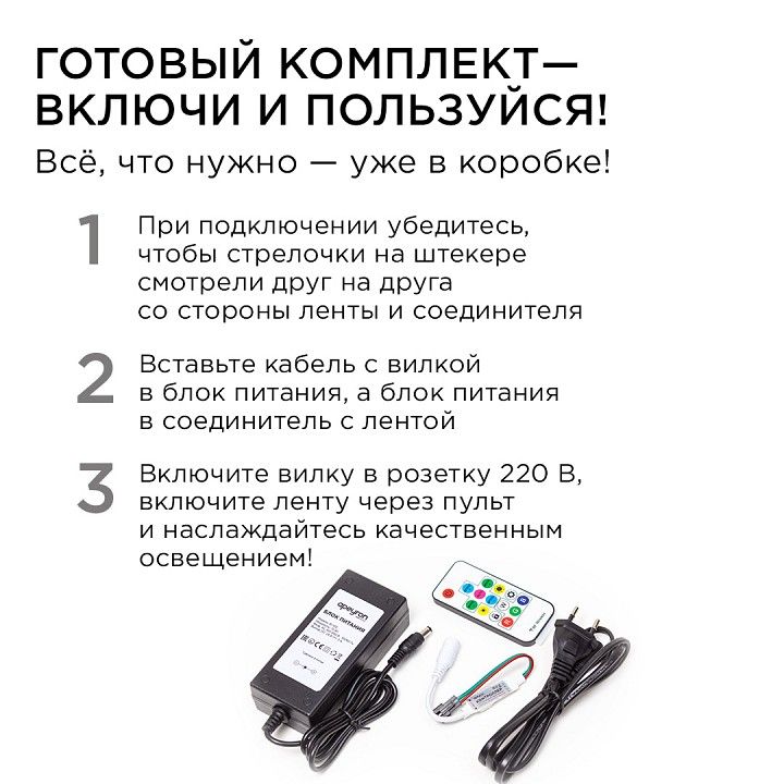 Комплект с лентой светодиодной Apeyron Electrics  10-102