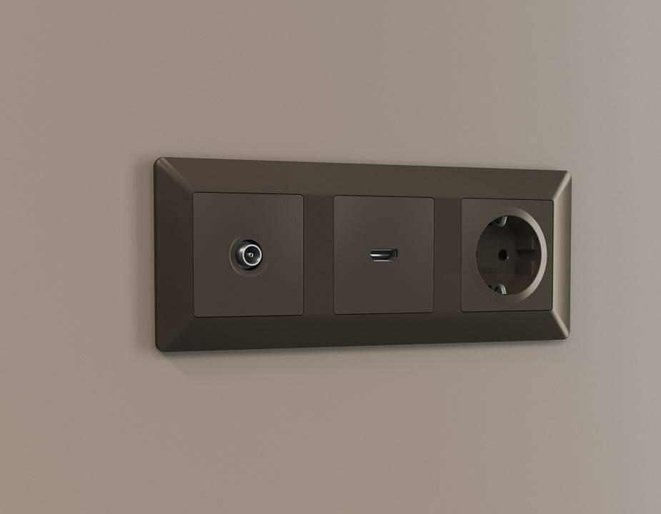 Рамка на 3 поста Ambrella Volt Line AF110633