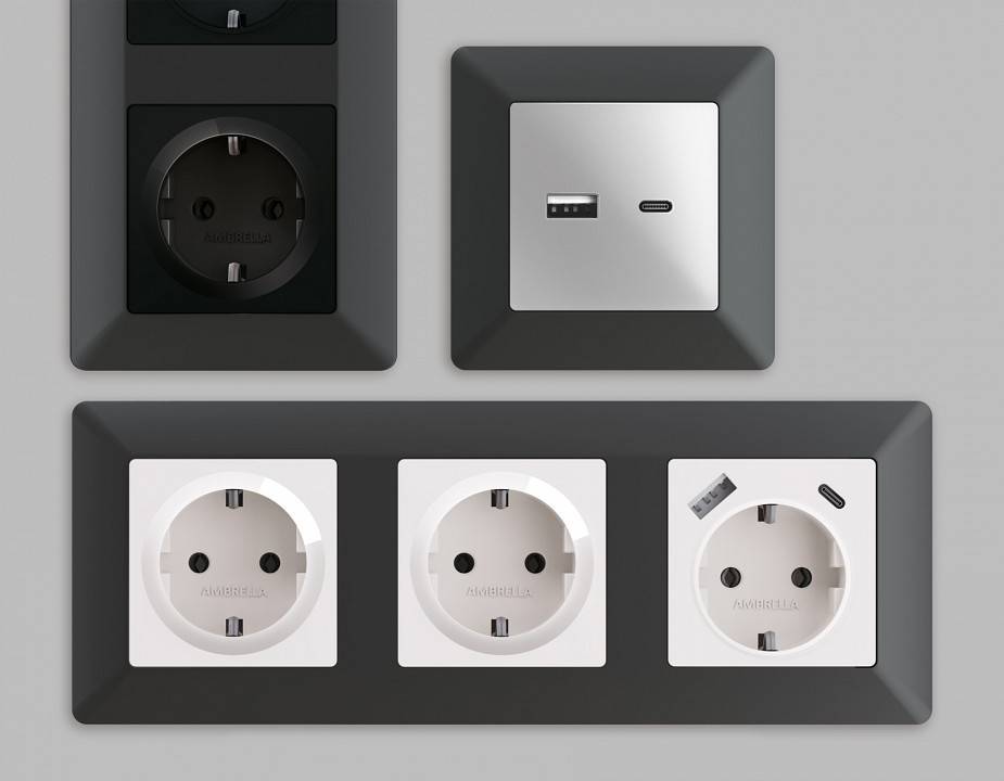 Рамка на 3 поста Ambrella Volt Line AF110803