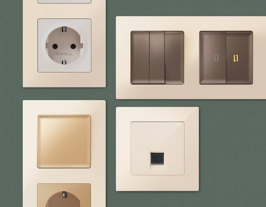 Рамка на 4 поста Ambrella Volt Techno AF220304