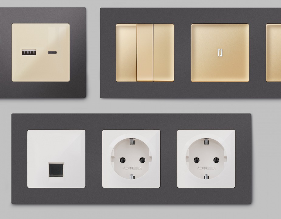 Рамка на 5 постов Ambrella Volt Techno AF220655