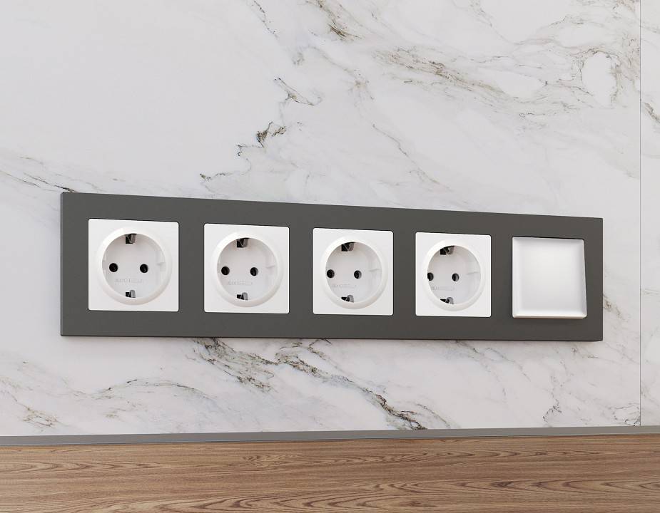 Рамка на 1 пост Ambrella Volt Techno AF220801