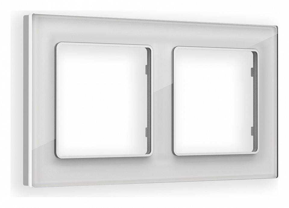 Рамка на 2 поста Ambrella Volt Platos Стекло органическое AF330402