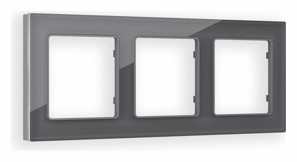 Рамка на 3 поста Ambrella Volt Platos Стекло органическое AF330653