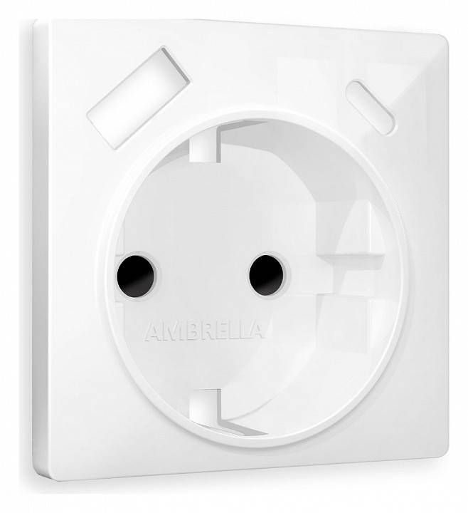 Накладка для розетки с заземлением и со шторками и 2хUSB type A и C Ambrella Volt Quant AP1100