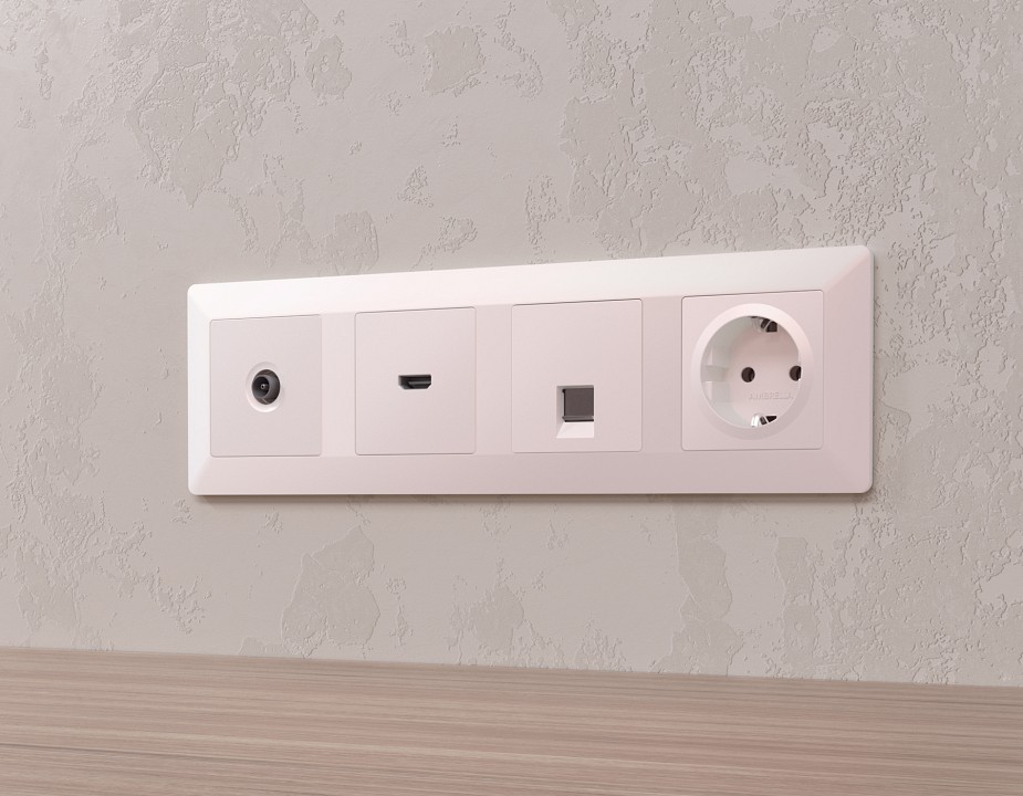 Накладка для ТВ-розетки Ambrella Volt Quant AP2130