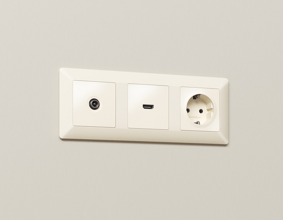 Накладка для розетки HDMI Ambrella Volt Quant AP3340