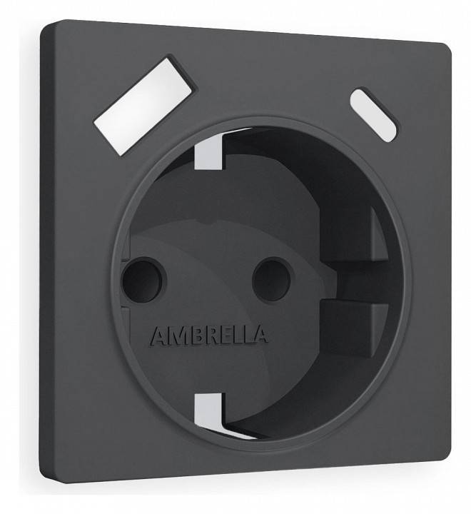 Накладка для розетки с заземлением и со шторками и 2хUSB type A и C Ambrella Volt Quant AP9100