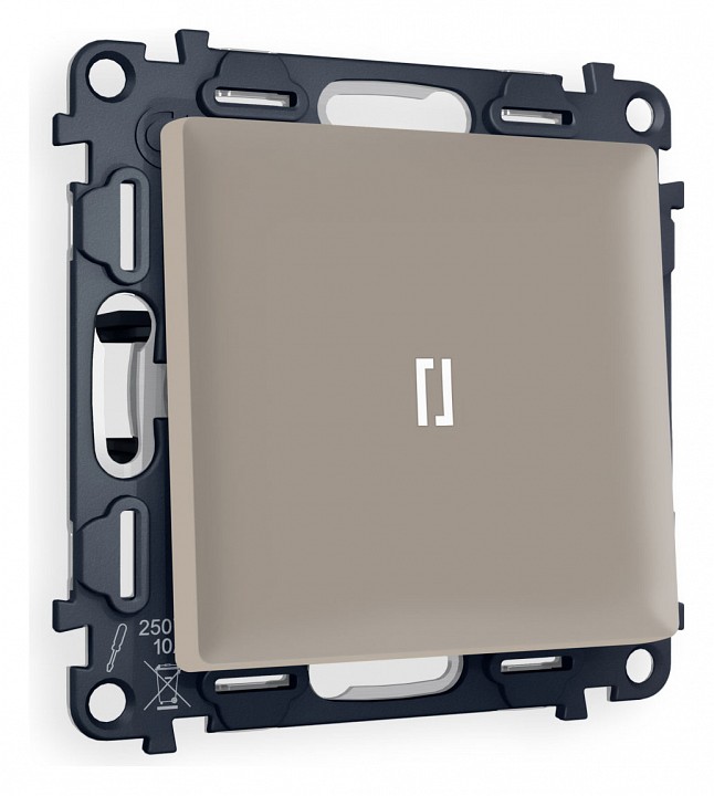 Выключатель одноклавишный с подсветкой без рамки Ambrella Volt Quant MA362015