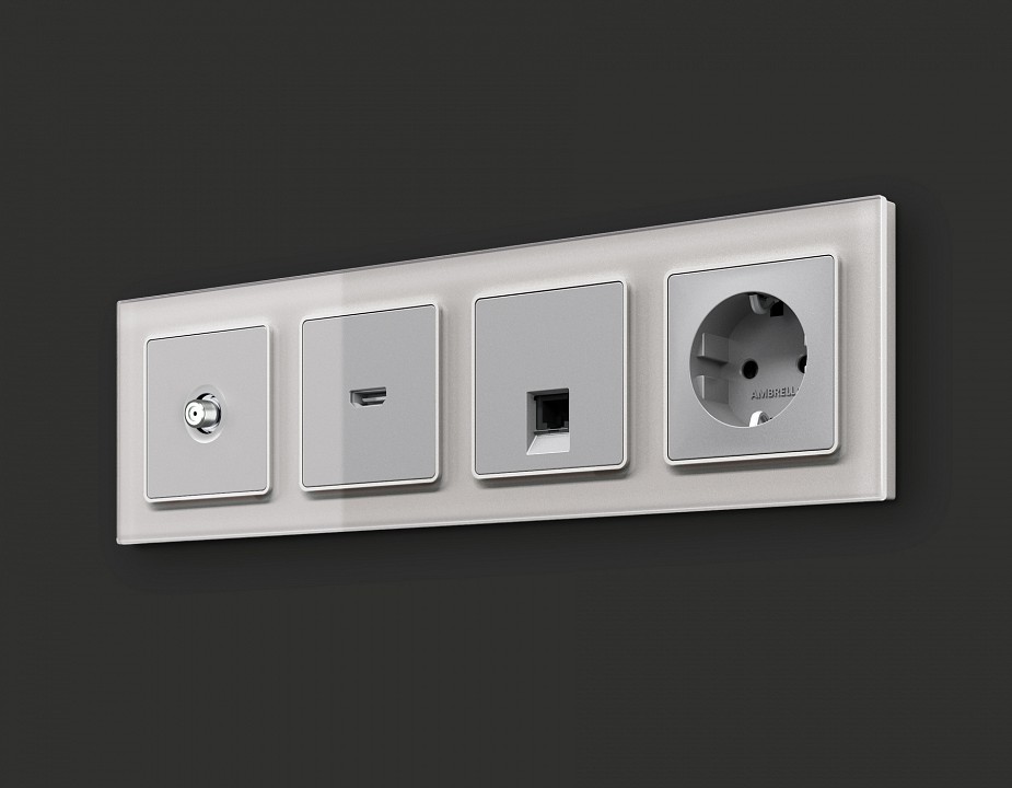 ТВ-розетка без рамки Ambrella Volt ALFA MA413050