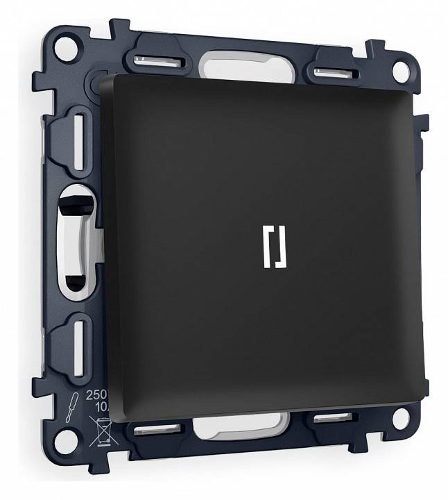 Выключатель проходной одноклавишный с подсветкой Ambrella Volt Quant MA802035